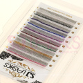 Wholesale Private Label Rainbow Glitter Eyelash Extension